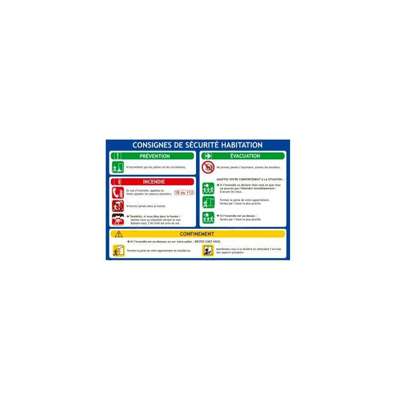 Consignes de sécurité spéciale Habitation