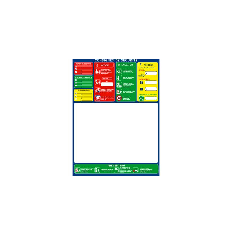 Fond plexiglas pour plan d'évacuation