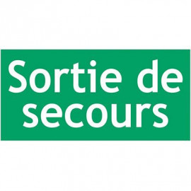 Étiquette de signalisation BAES Sortie de secours