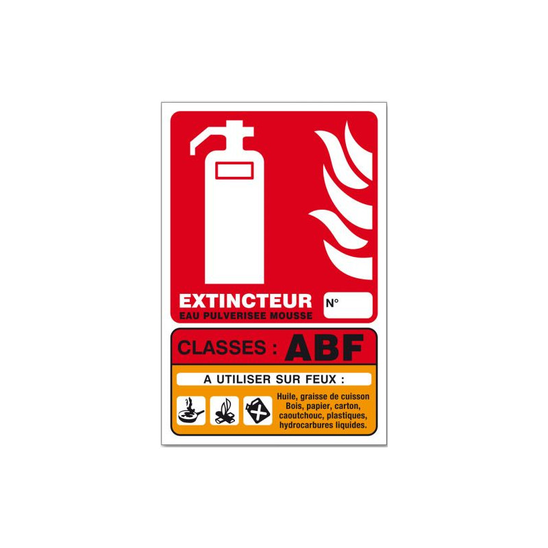 Panneau signaletique extincteur ABF