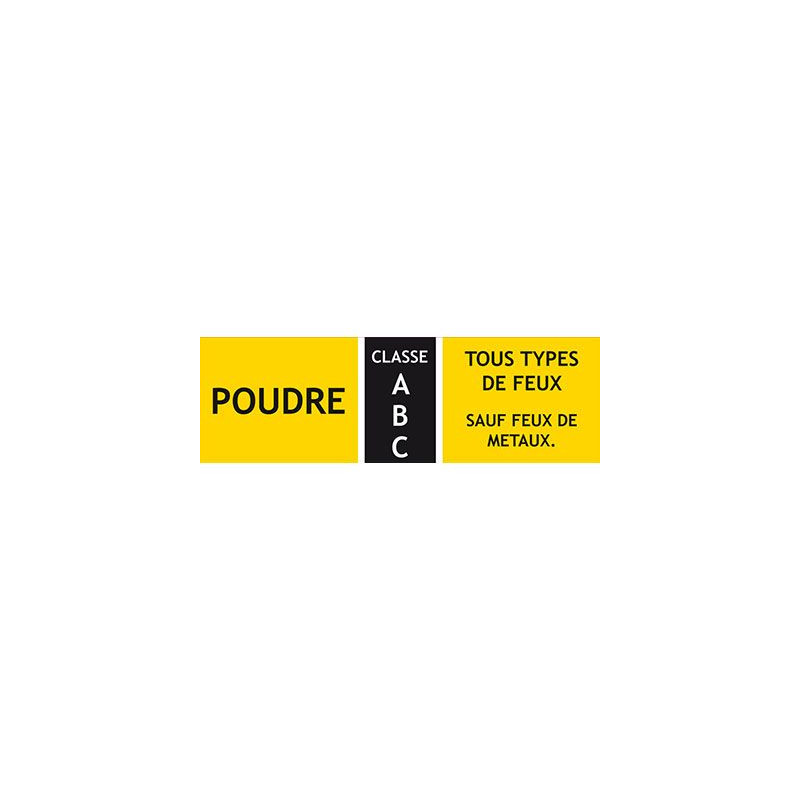 Lot de 10 étiquettes autocollantes extincteur poudre ABC