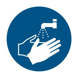 Pictogramme d'obligation lavage des mains obligatoire
