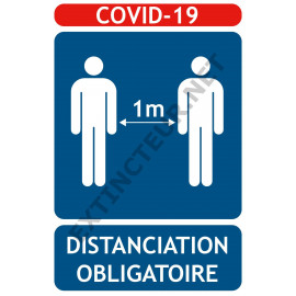Panneaux COVID-19 distanciation obligatoire