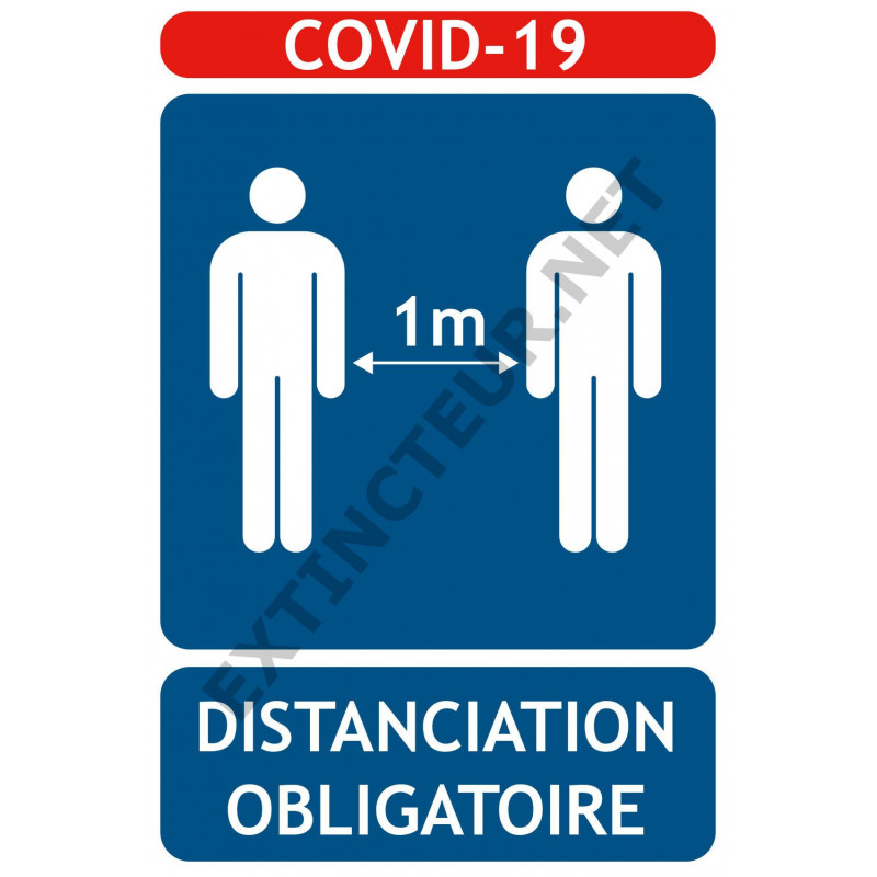 Panneaux COVID-19 distanciation obligatoire