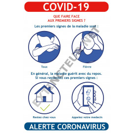 Consigne COVID-19 faire face aux premiers signes