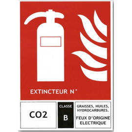 Kit Extincteur CO2 2Kg + Housse + Panneau - First Incendie