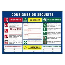 Consigne de sécurité A4